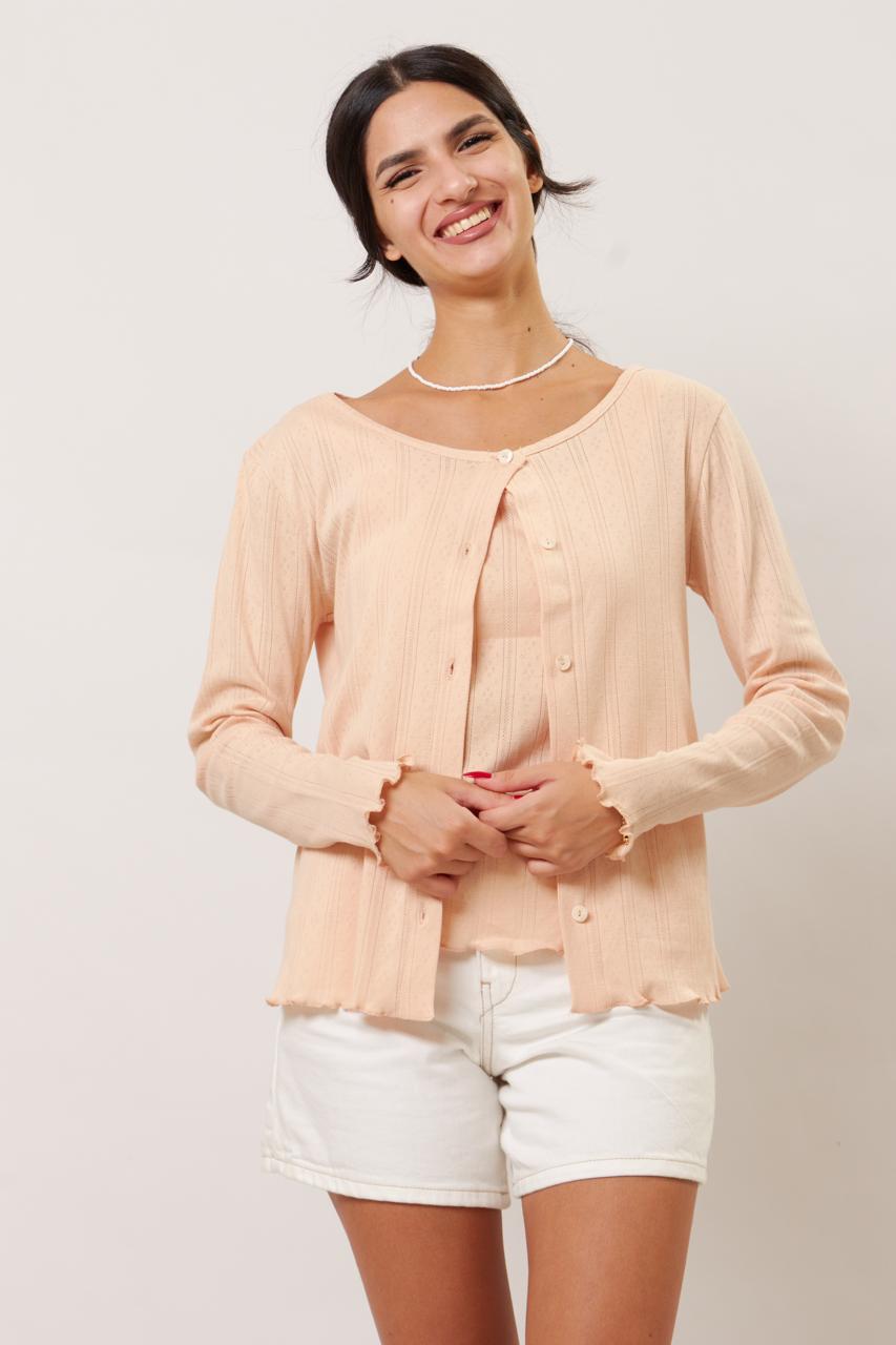 Peach blush twin set