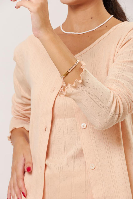 Peach blush twin set