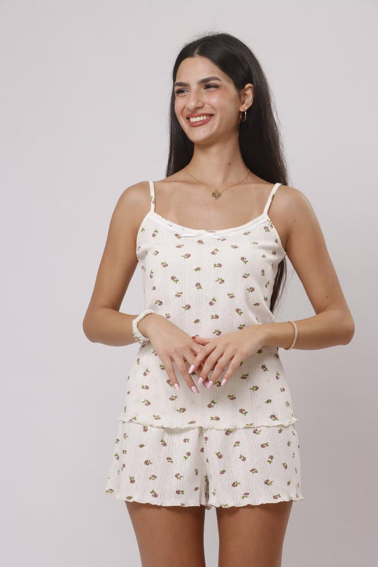 Summer petals shorts pj set