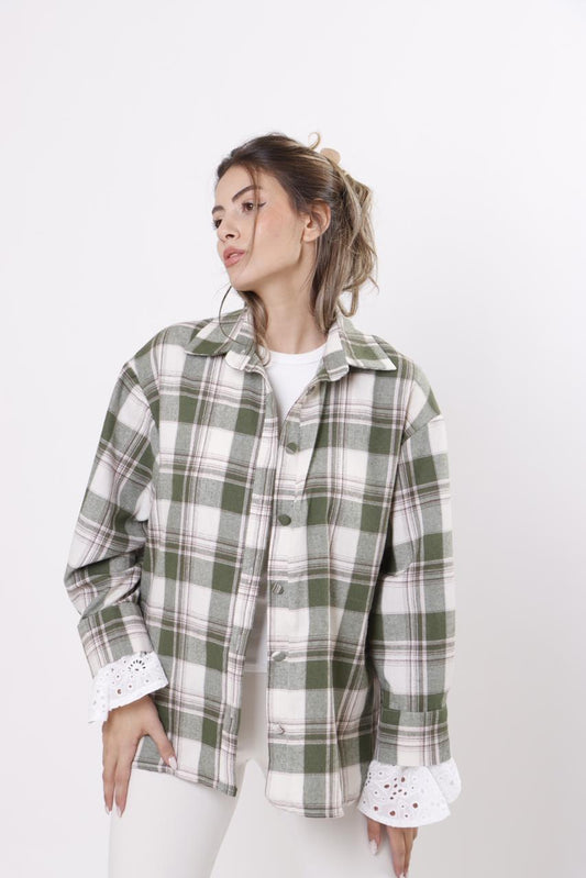 Olive checkered shirt