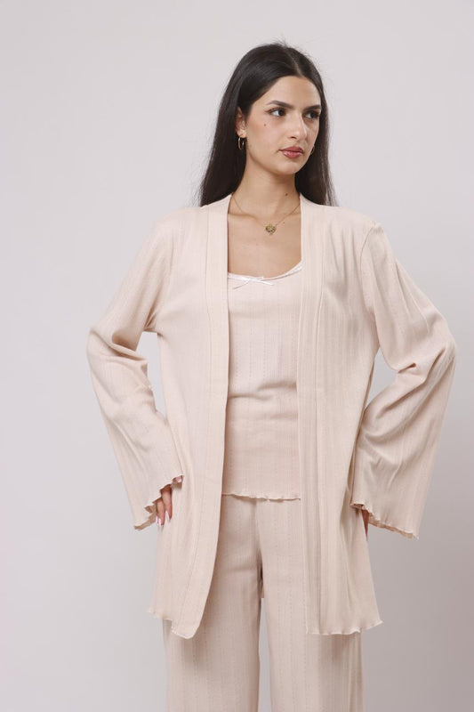 Beige breeze lounge robe