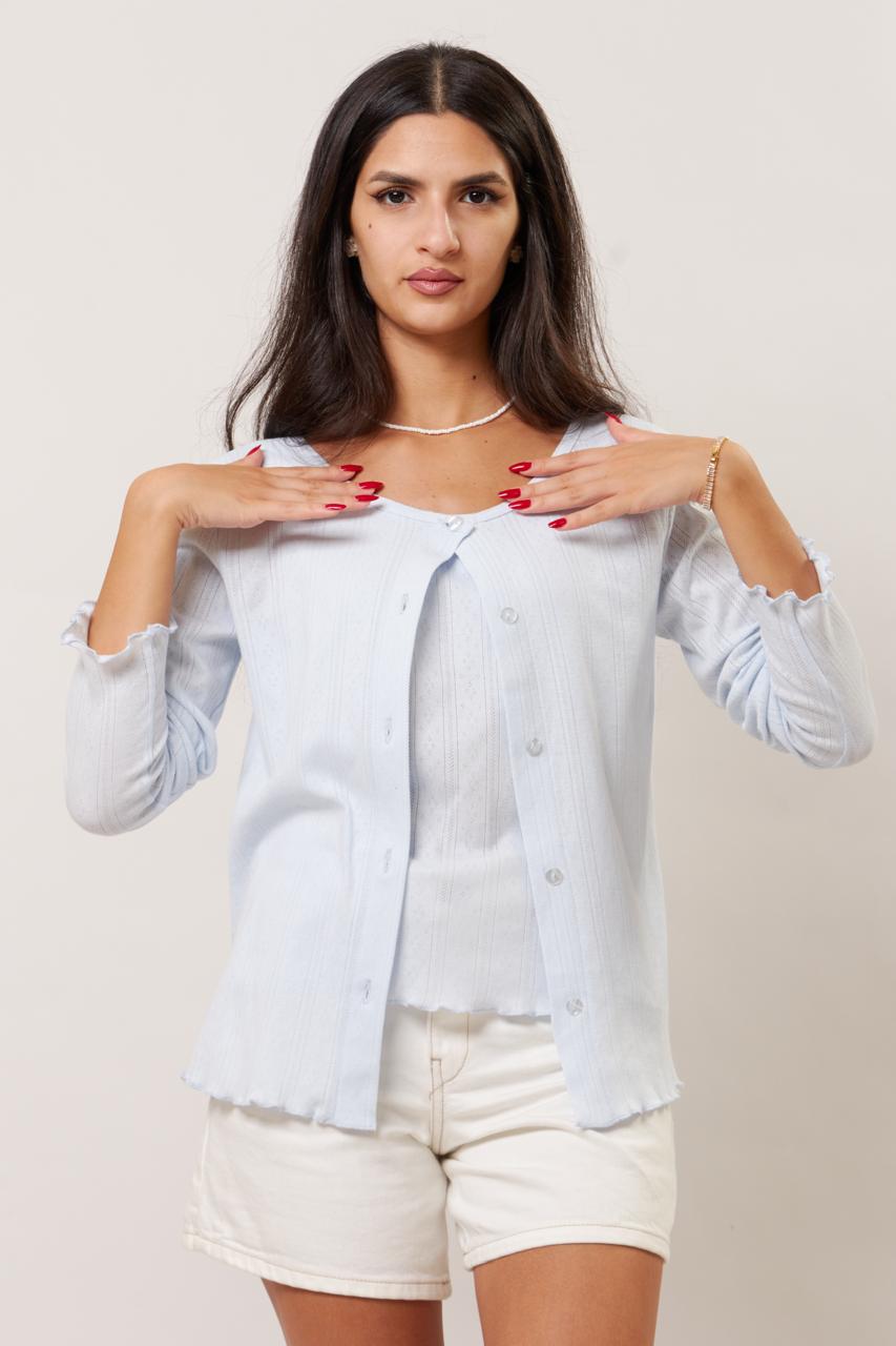 Icy blue twin set