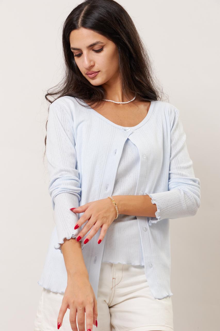 Icy blue twin set