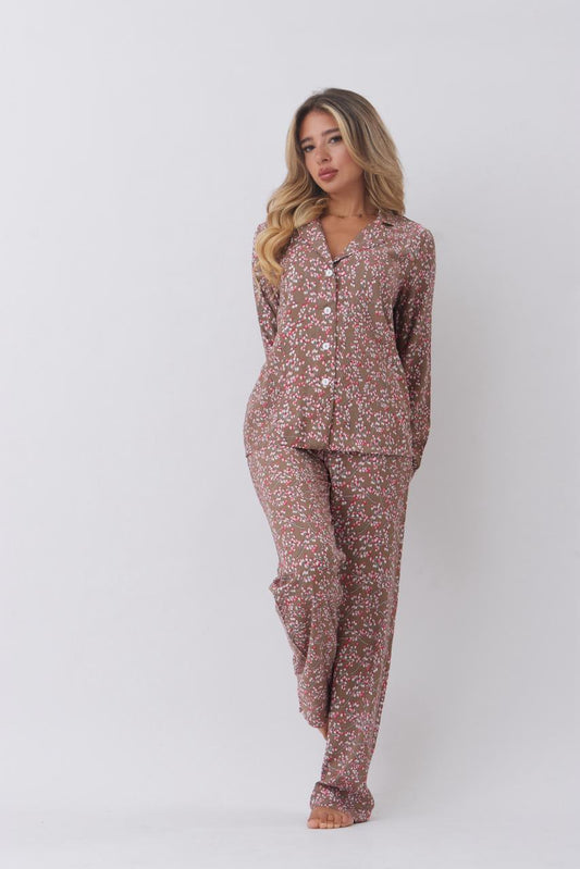 Fuchsia floral patterned pjs
