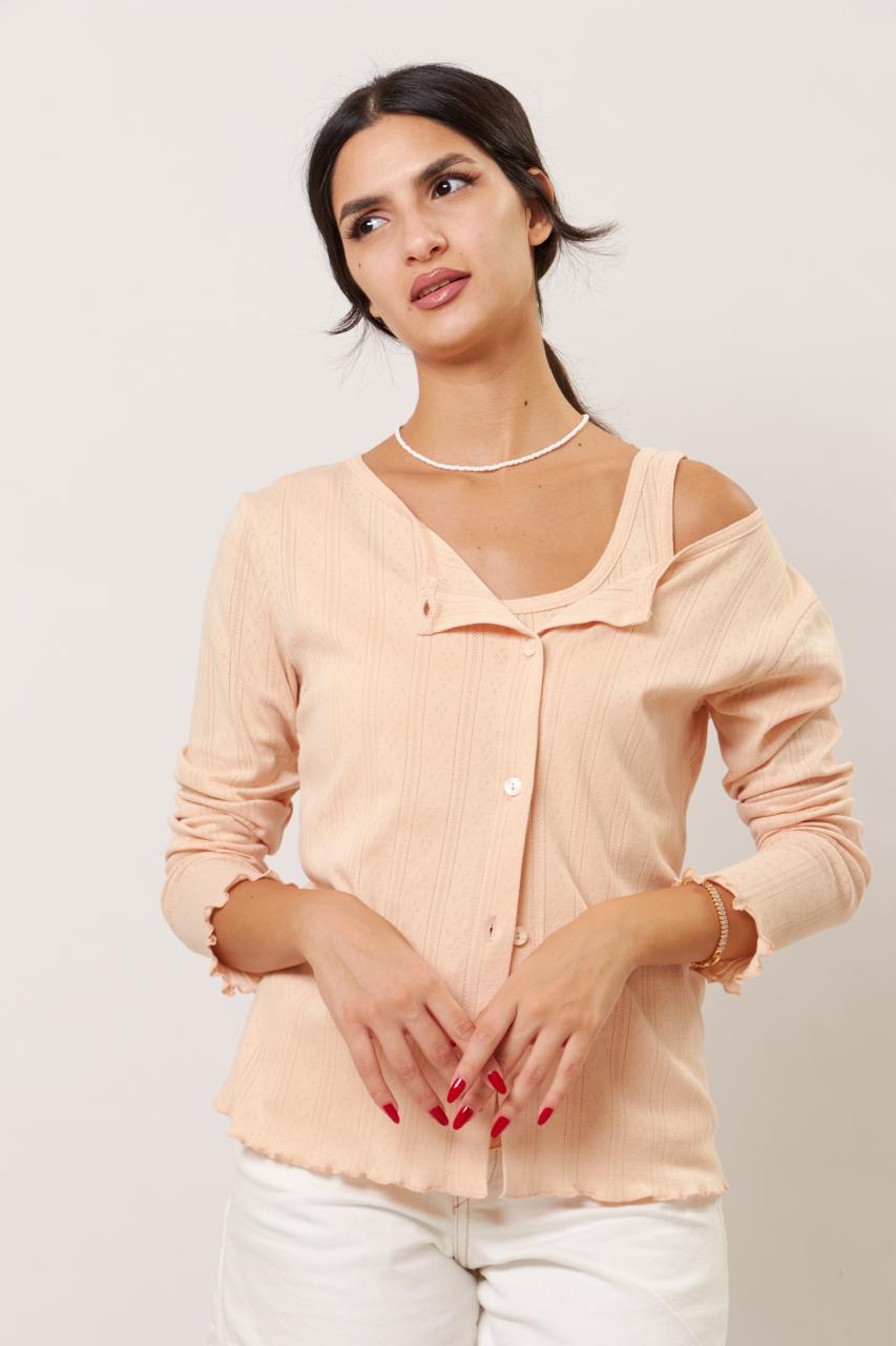 Peach blush twin set