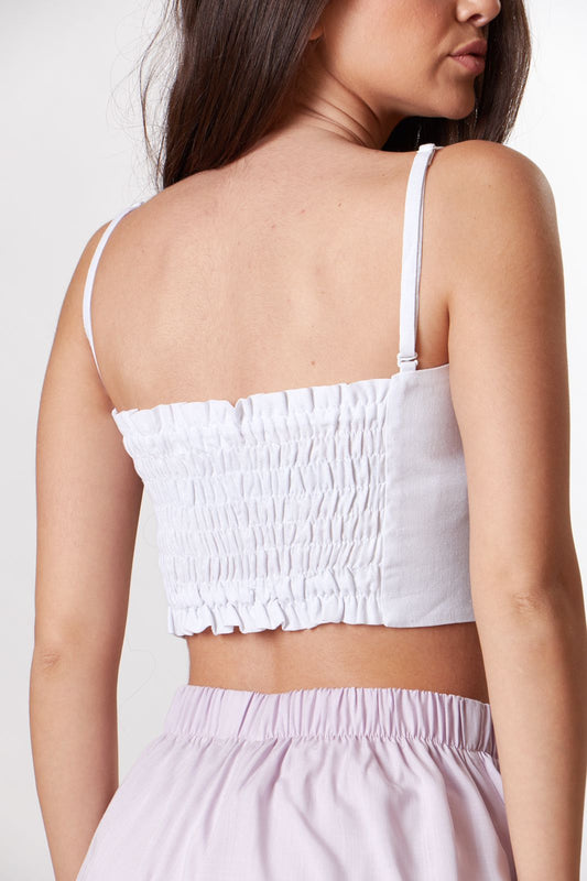 White crop top