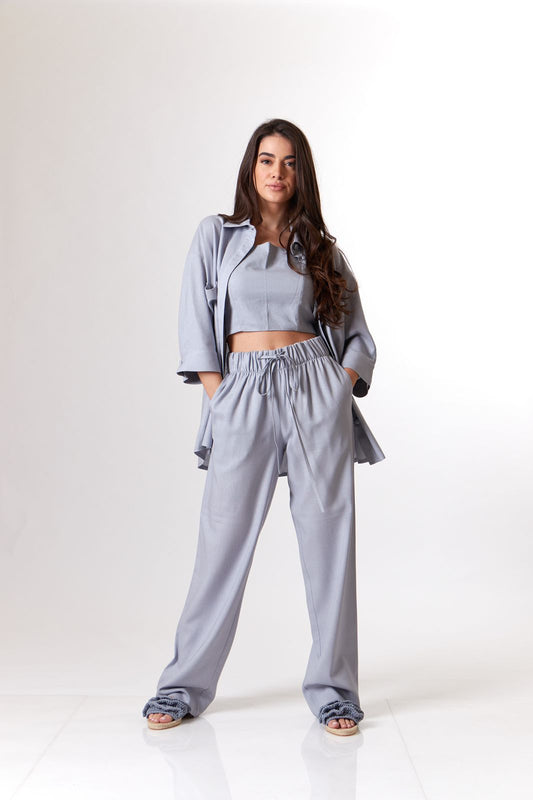 Grey linen set