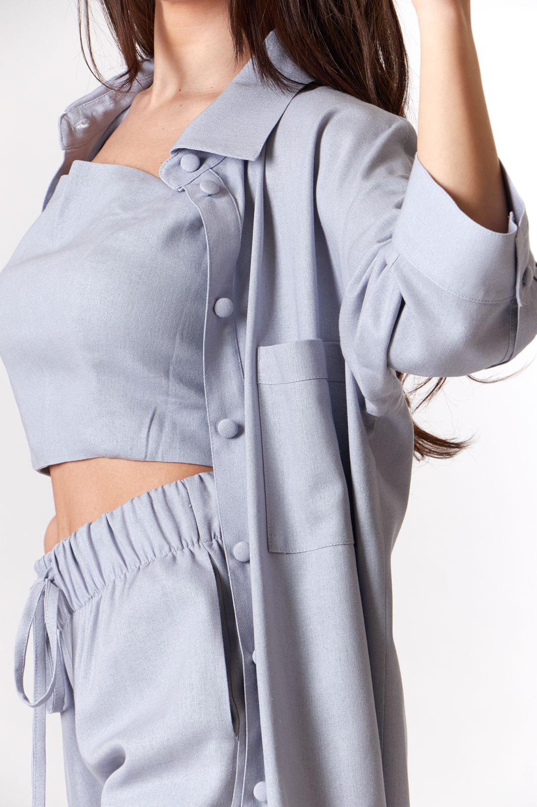 Grey linen set