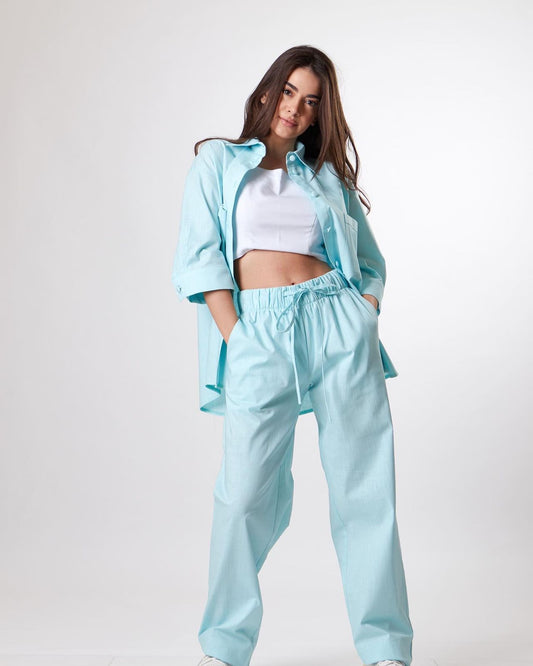 Frosty mint linen set