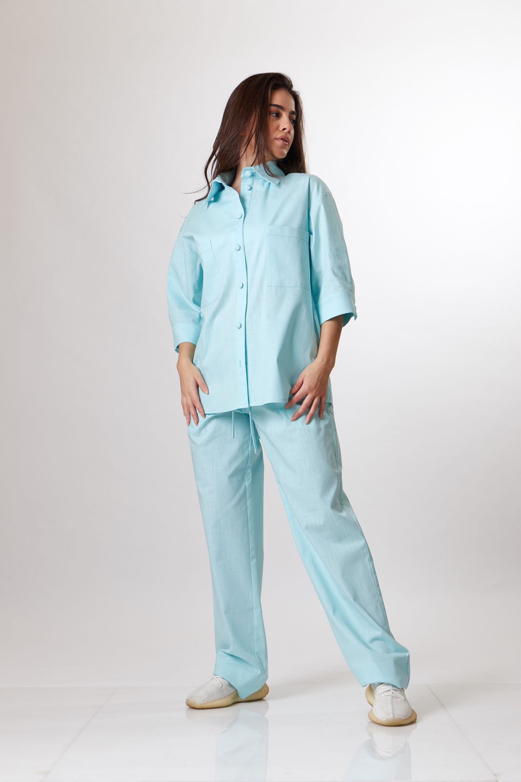 Frosty mint linen set