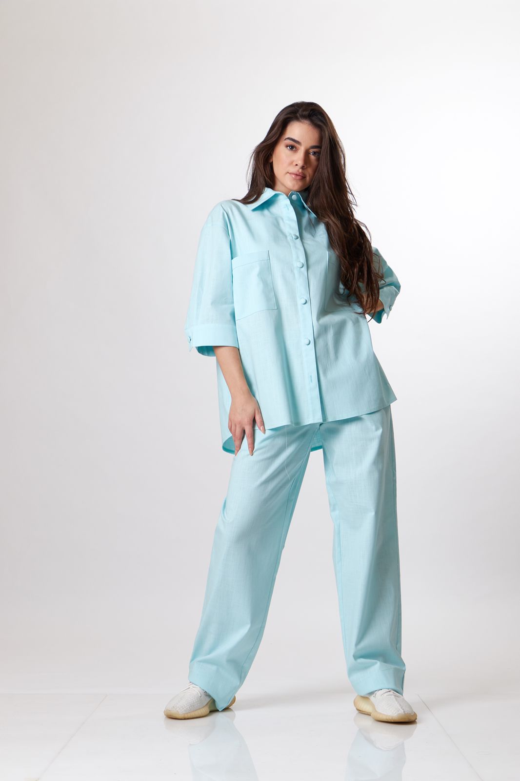 Frosty mint linen set
