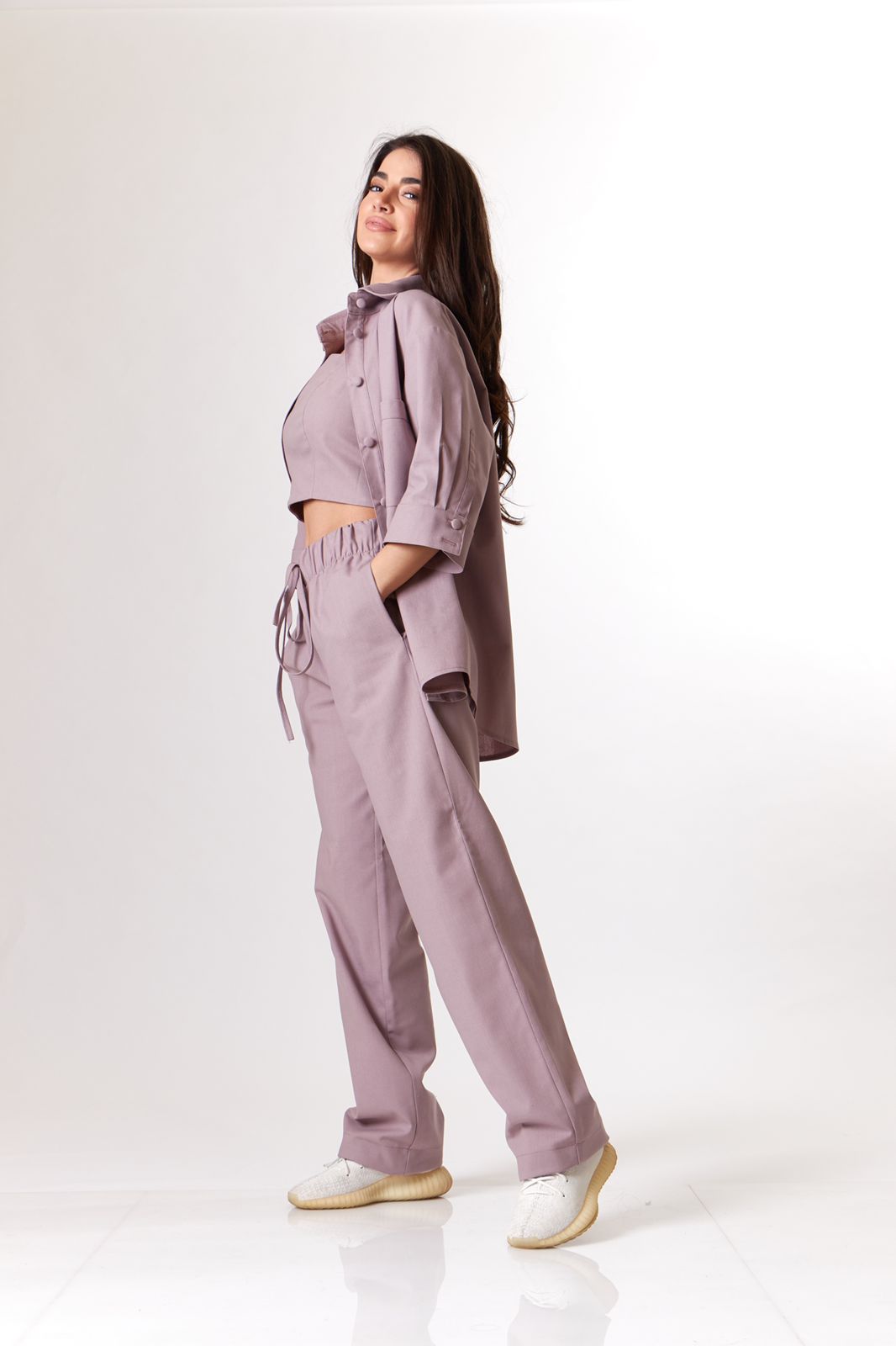 Powder pink linen set