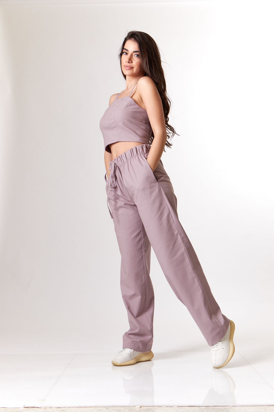 Powder pink linen set