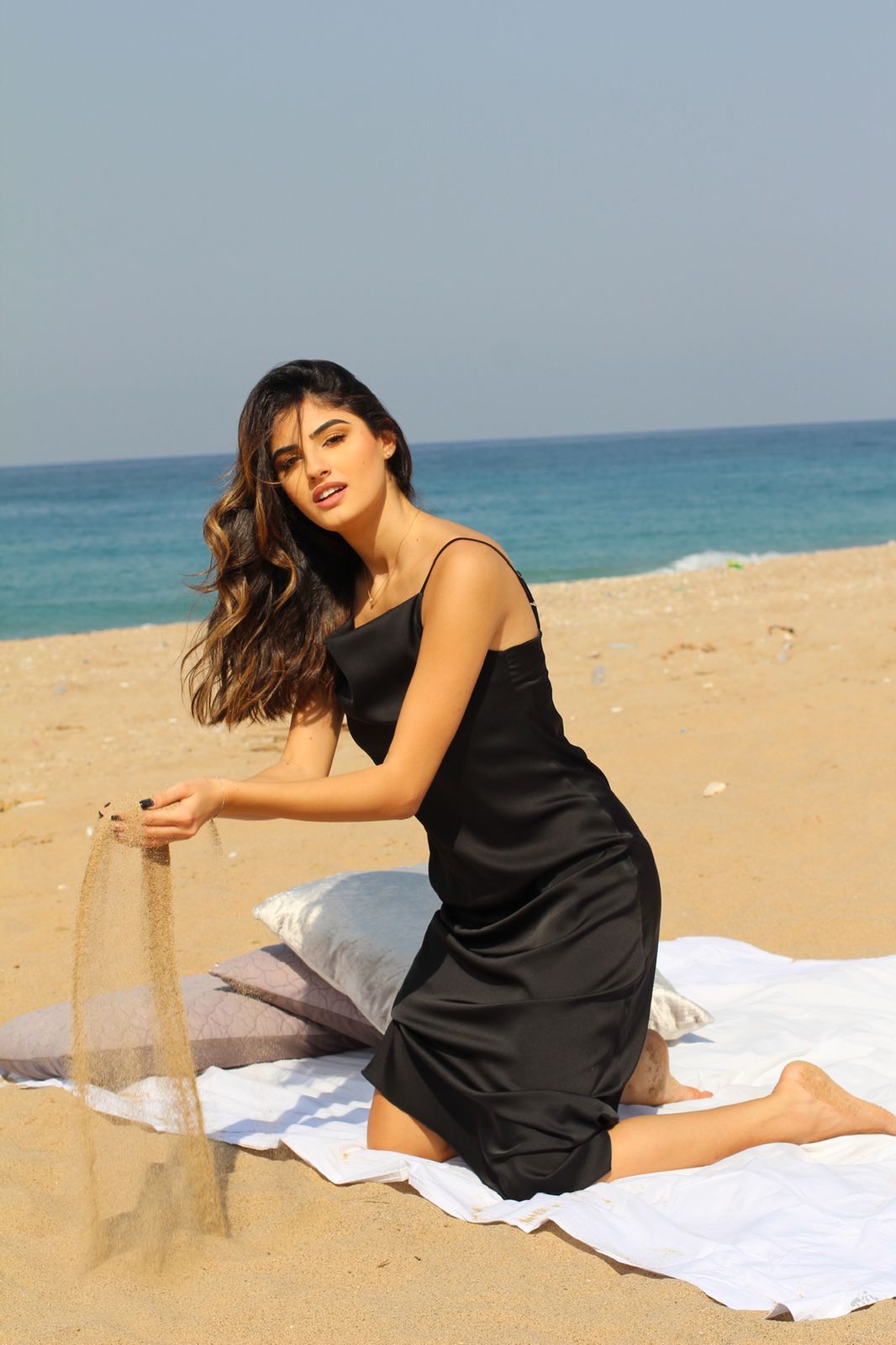 Black silk dress