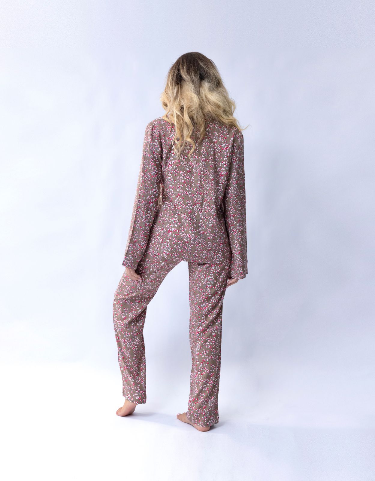 Fuchsia floral patterned pjs