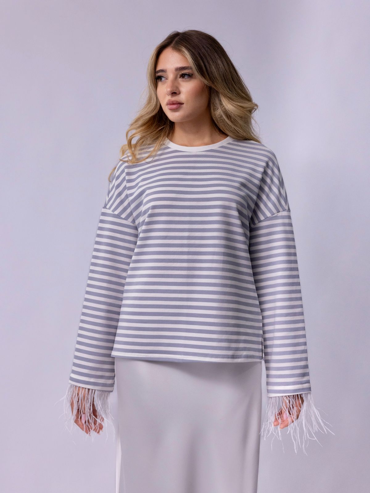 Striped blue sweater