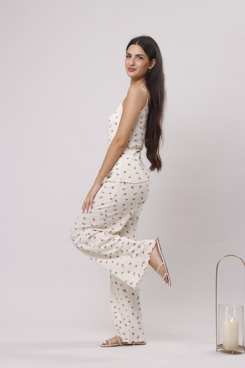 Summer petals pants pj set