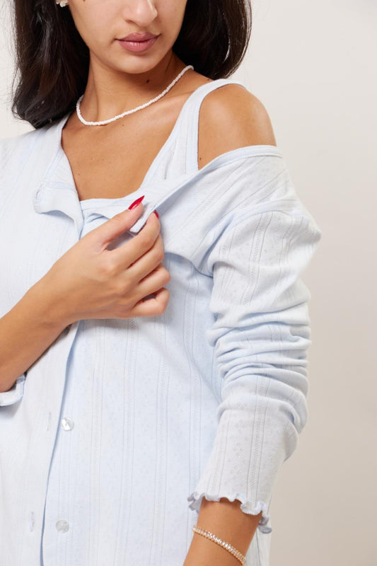 Icy blue twin set