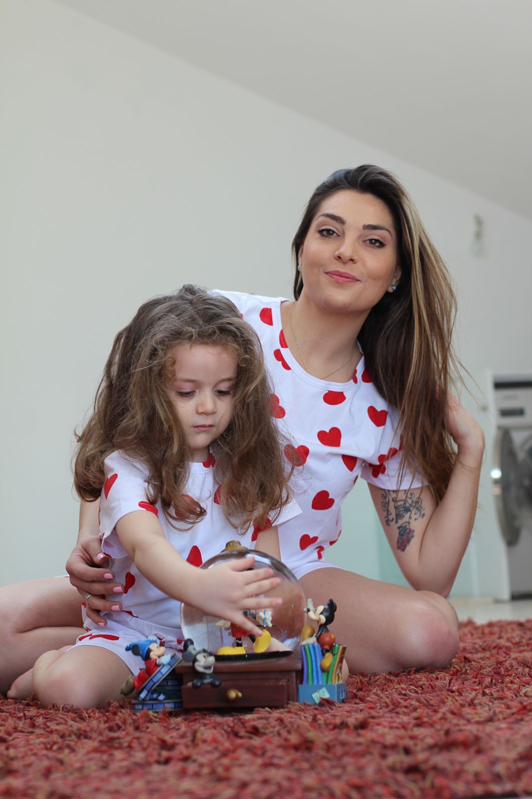 Adults red heart patterned pjs